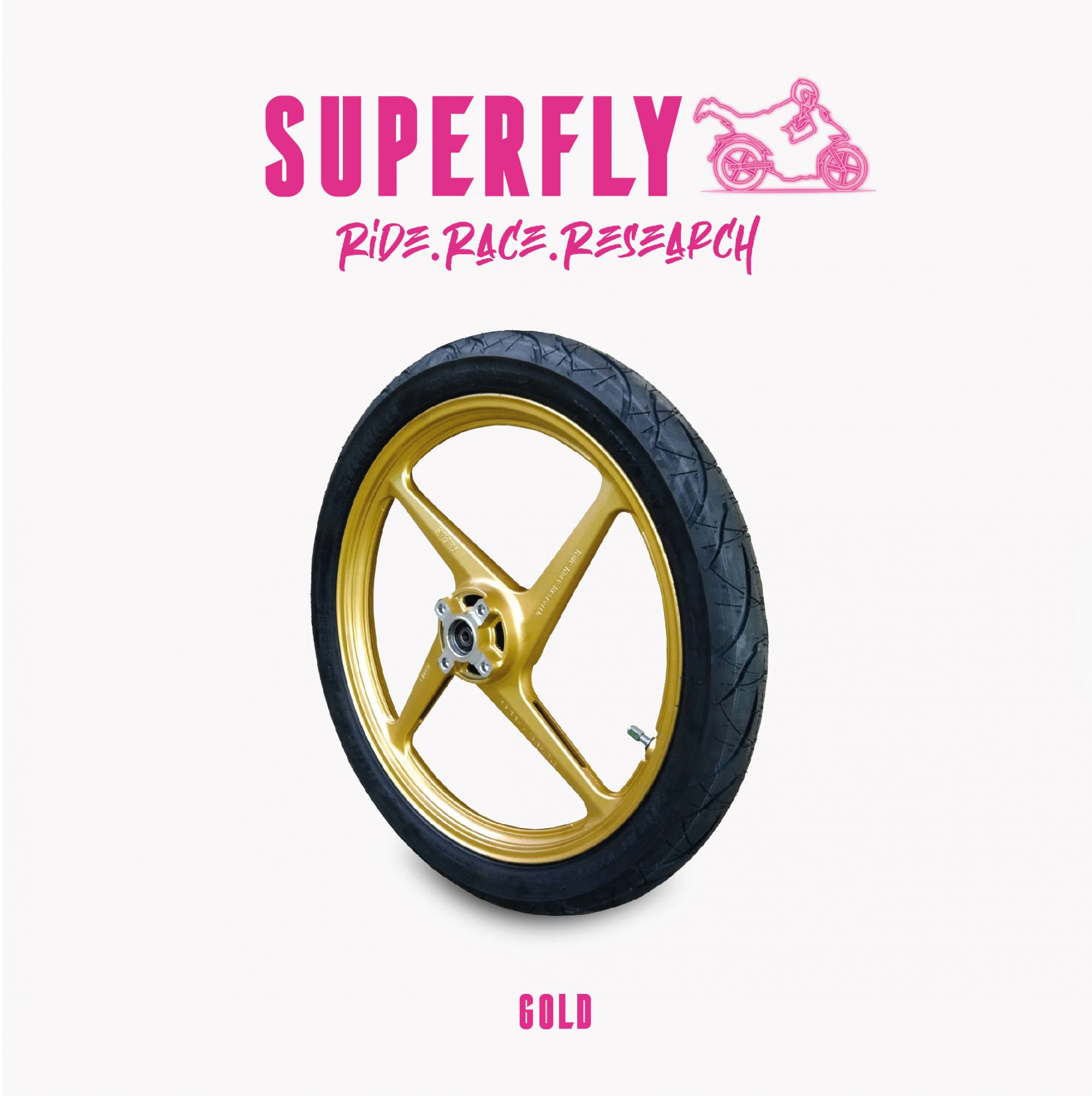 SUPERFLY PROJECT X 4 SPOKE SPORT RIMS (GOLD)
