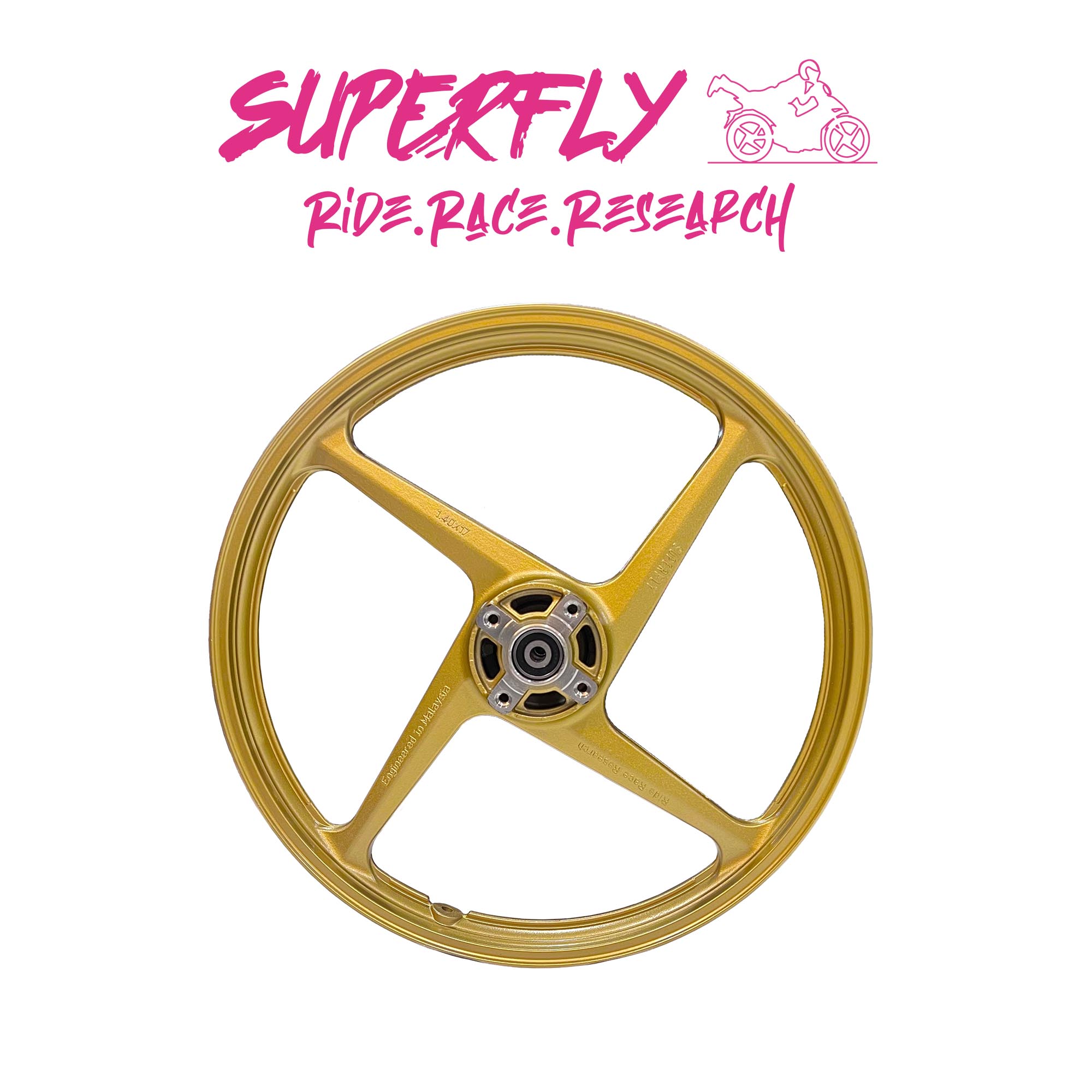 Superfly Racing New Rim SUPERFLY PROJECT X 4 SPOKE SPORT RIMS (GOLD)